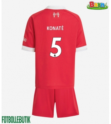 Liverpool Ibrahima Konate #5 Hemmaställ Barn 2025-26 Kortärmad (+ Korta byxor)